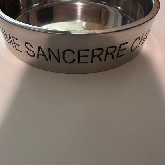 Bombay Wine COASTER Silver wine bottle holder prevent table spill French White - Picture 9 of 16